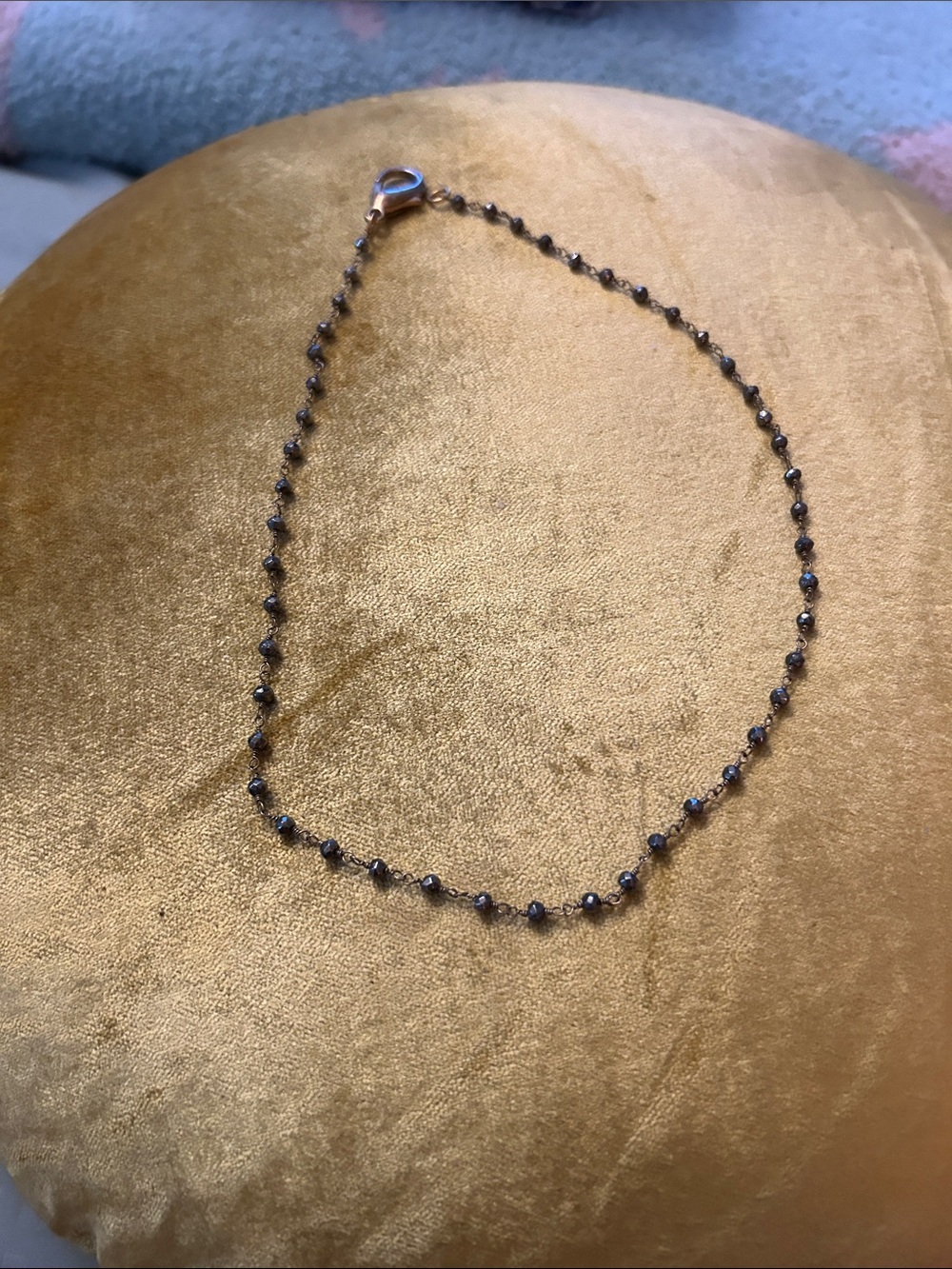 Delicate Gold Beaded Women's Necklace